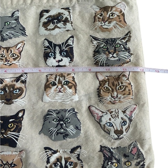 STRAND Cream and Black Cat Tote 12x12” - Picture 6 of 7